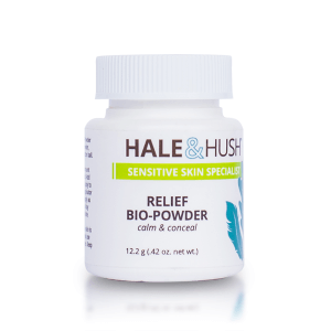 Bottle of Hale & Hush Relief bio powder
